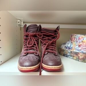 NIKE Dunk Super Sky HI Deep Burgundy Waterproof Sneakerboot Wedge